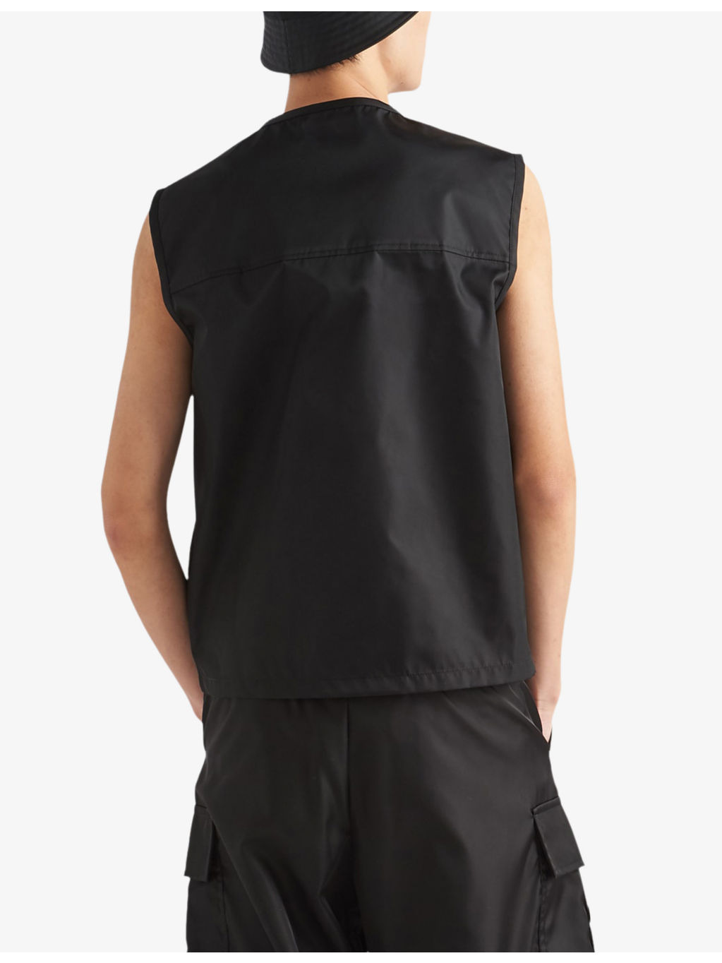 Re-Nylon Brand-Plaque Nylon Vest - 4