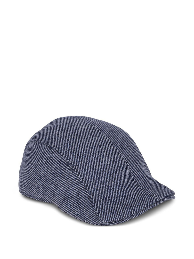 Brunello Cucinelli striped newsboy cap outlook