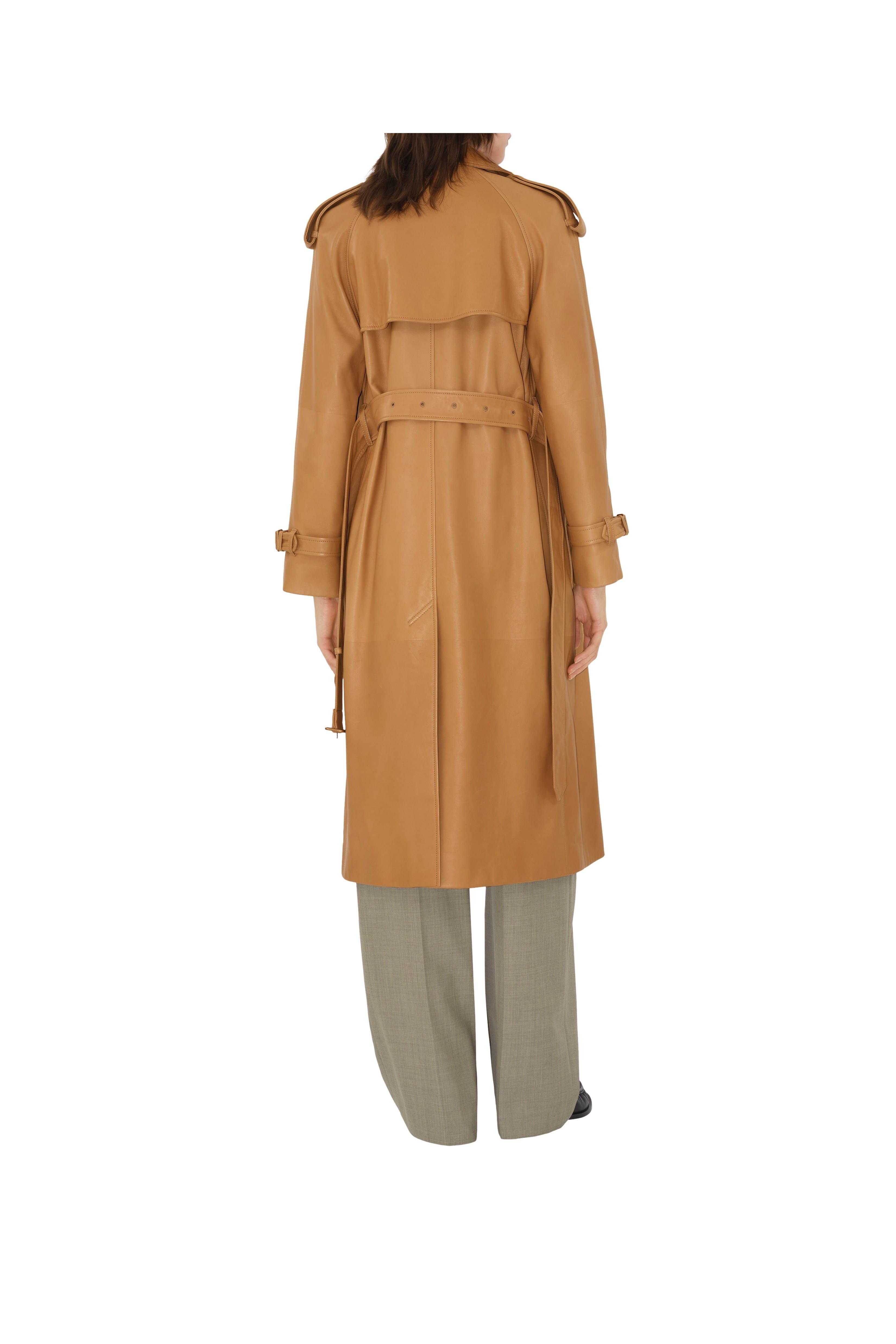 burberry Long Leather Castleford Trench Coat in Sepia at Nordstrom - 5