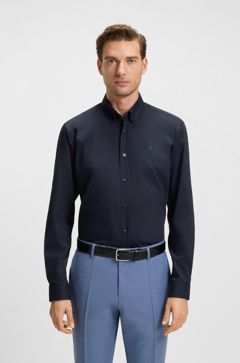 SLIM-FIT SHIRT WITH DOUBLE B MONOGRAM 2