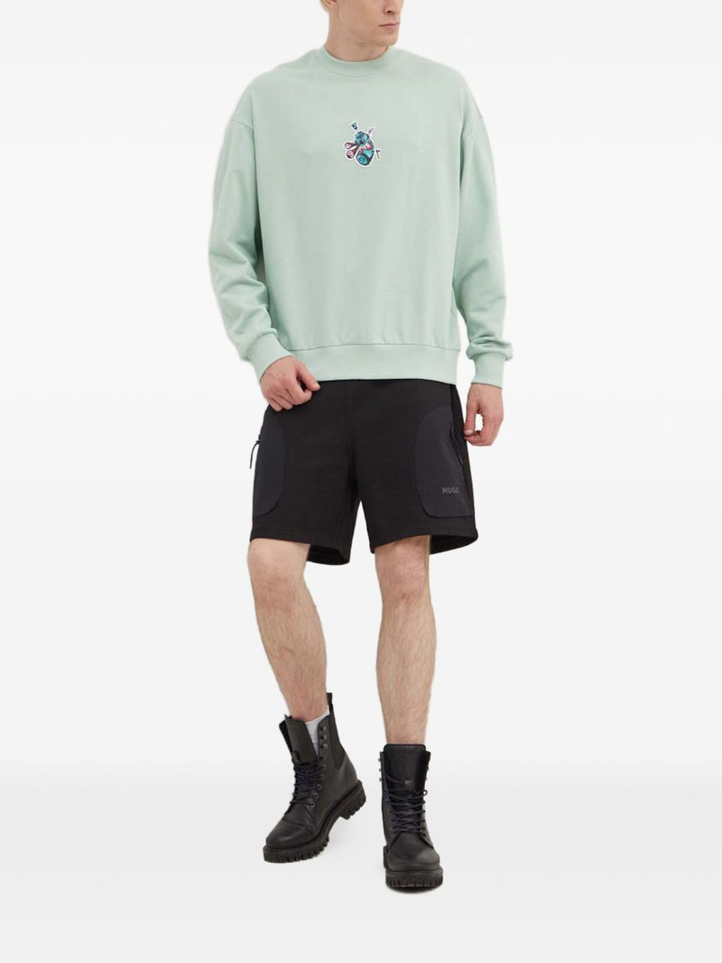 HUGO appliqué crew neck sweatshirt outlook