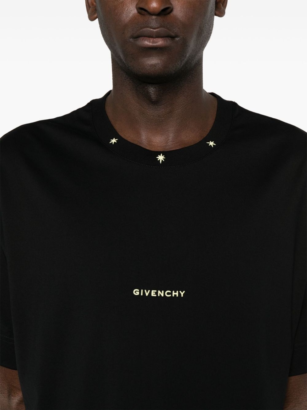 logo and stars-embroidered T-shirt - 5