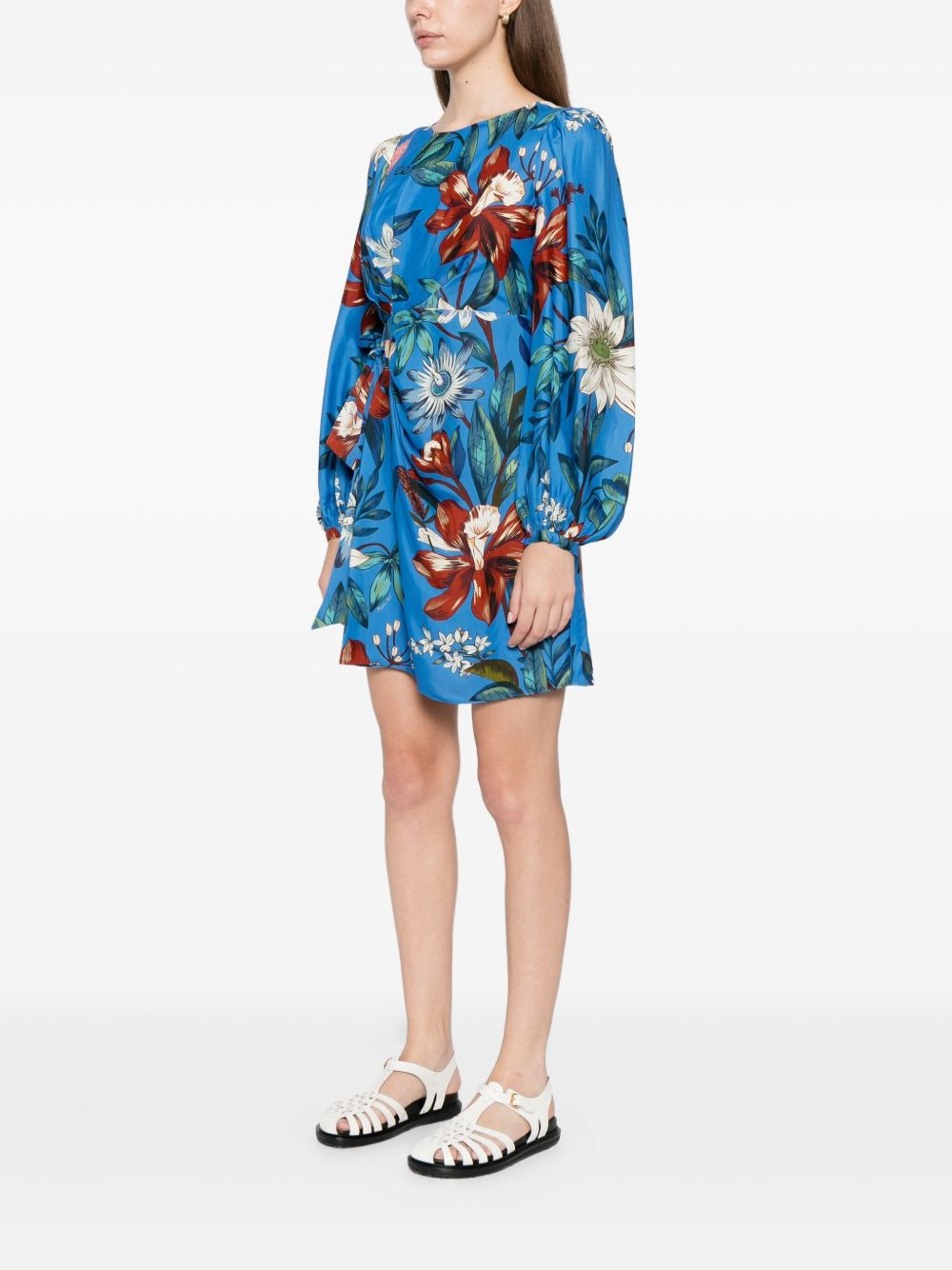 Surreal flowers wrap dress - 3