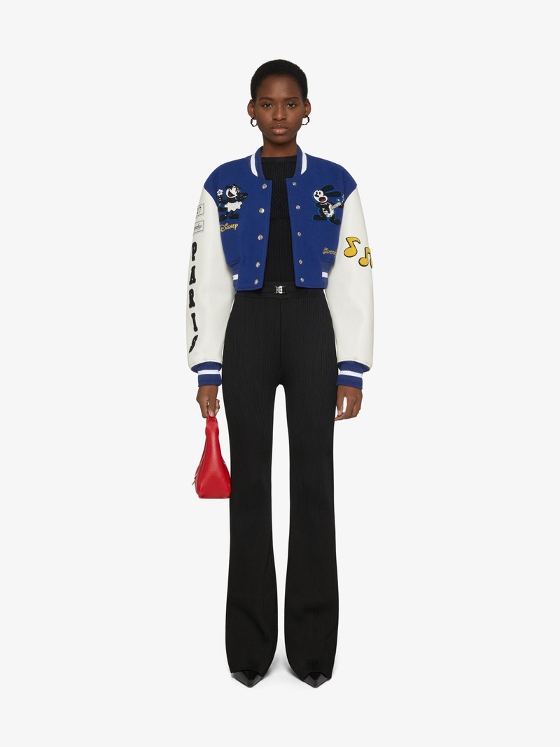 Givenchy OSWALD CROPPED VARSITY JACKET IN WOOL AND LEATHER outlook