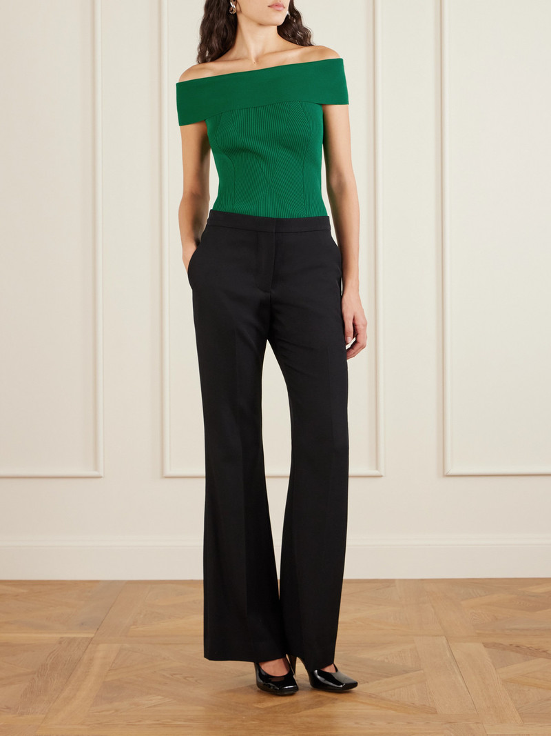 Givenchy Off-the-shoulder Paneled Ribbed-knit Top outlook