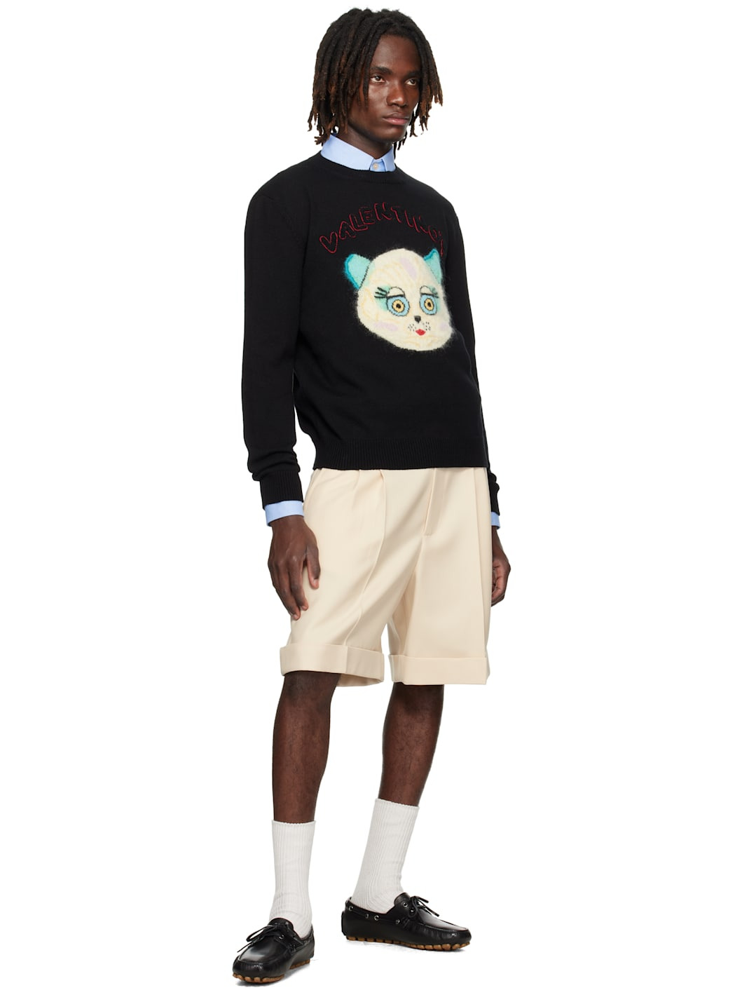 Black 'Le Chat De La Maison' Patch Sweater - 4