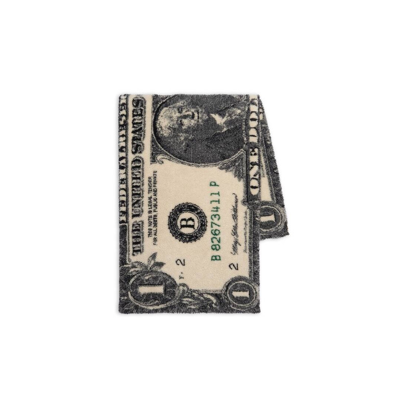 BALENCIAGA Dollar Soft Padded Scarf  in Beige outlook
