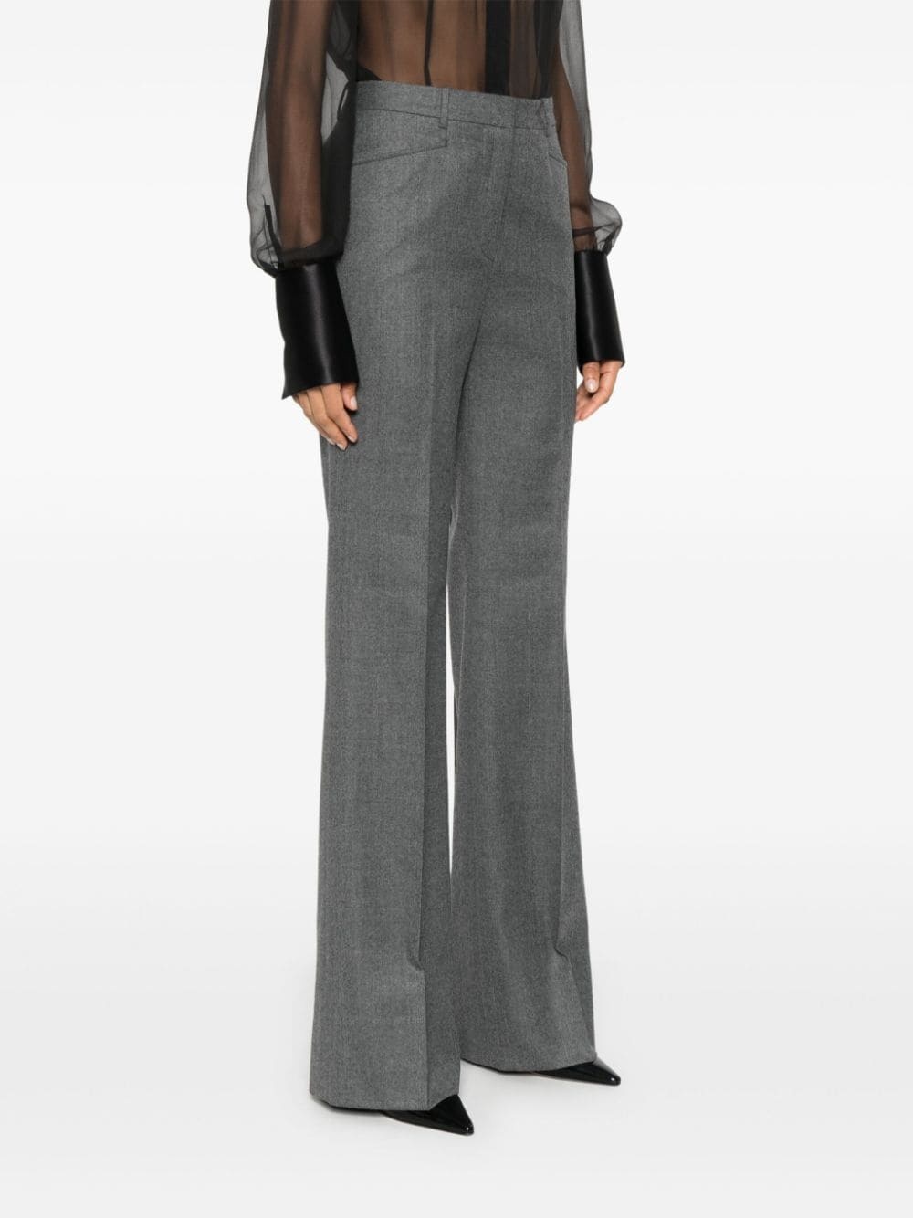 mÃ©lange tailored trousers - 3