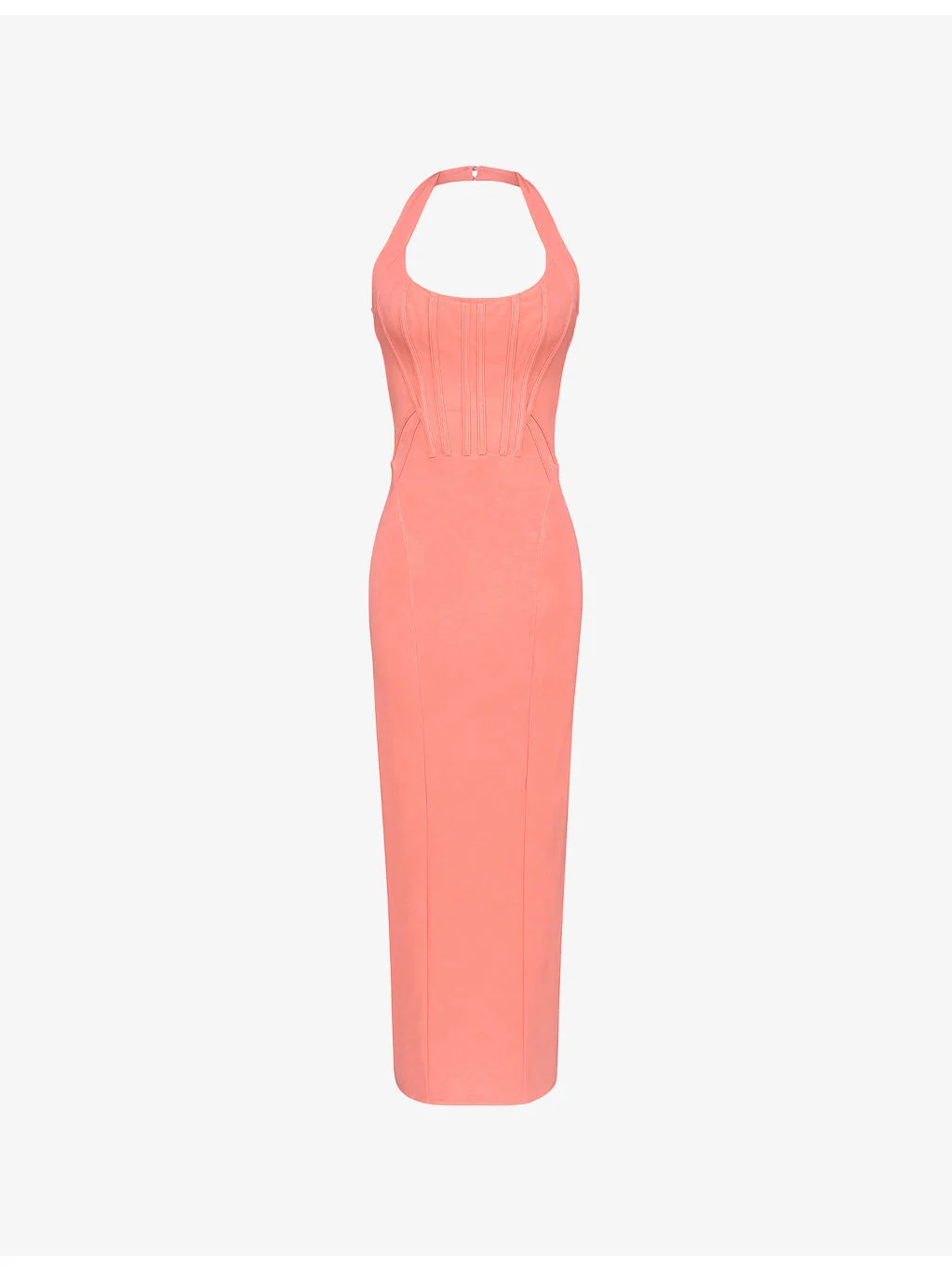 Lusilla Halterneck Stretch-Mesh Midi Dress - 1
