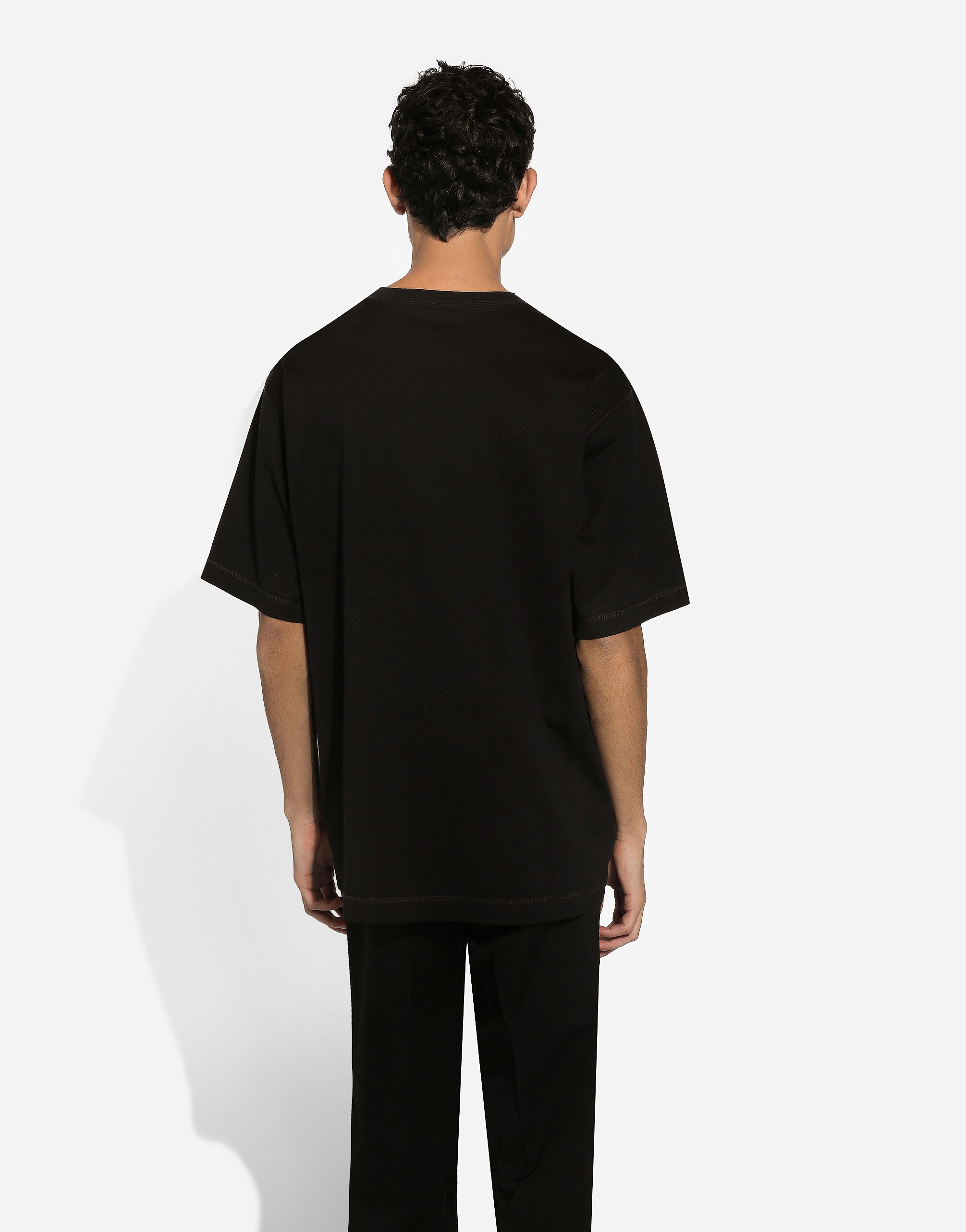 Cotton T-shirt with branded tag - 3