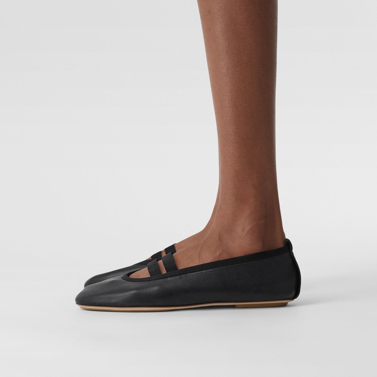 Logo Detail Lambskin Ballerinas - 3