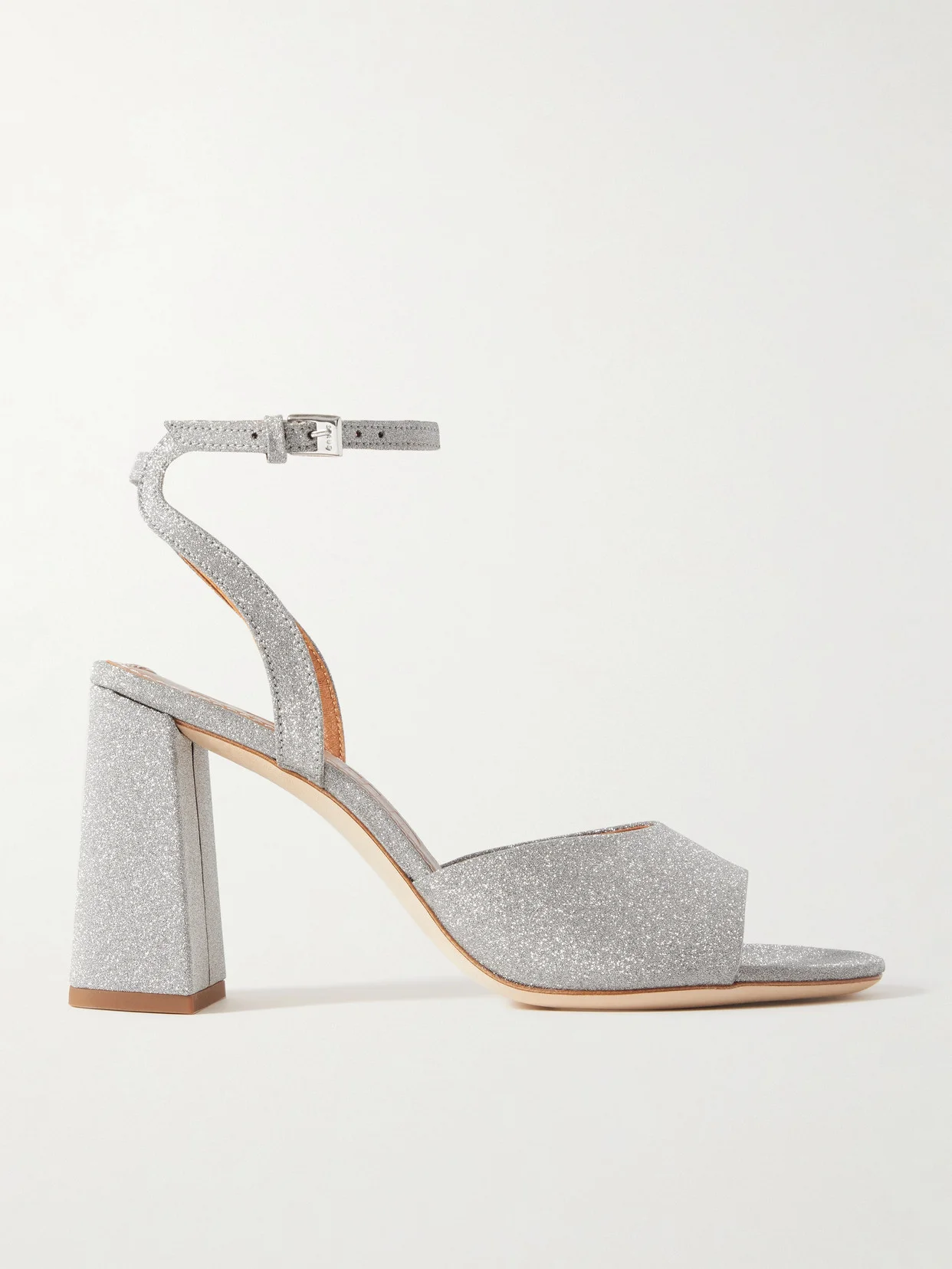 Solange Glittered Leather Sandals - 1