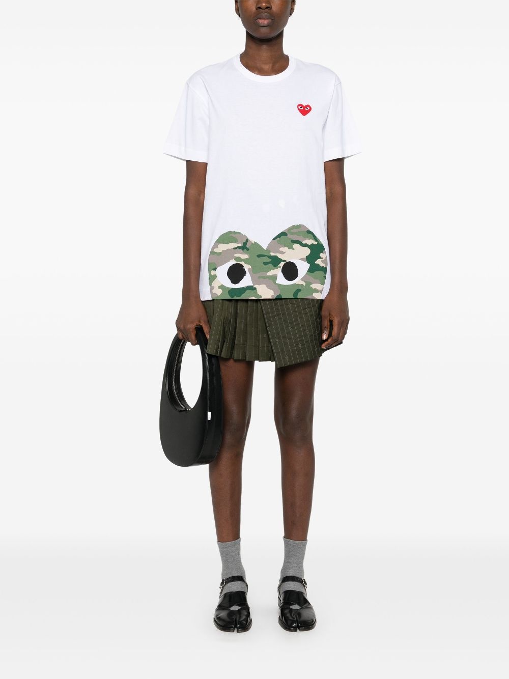 heart-patch cotton T-shirt - 3