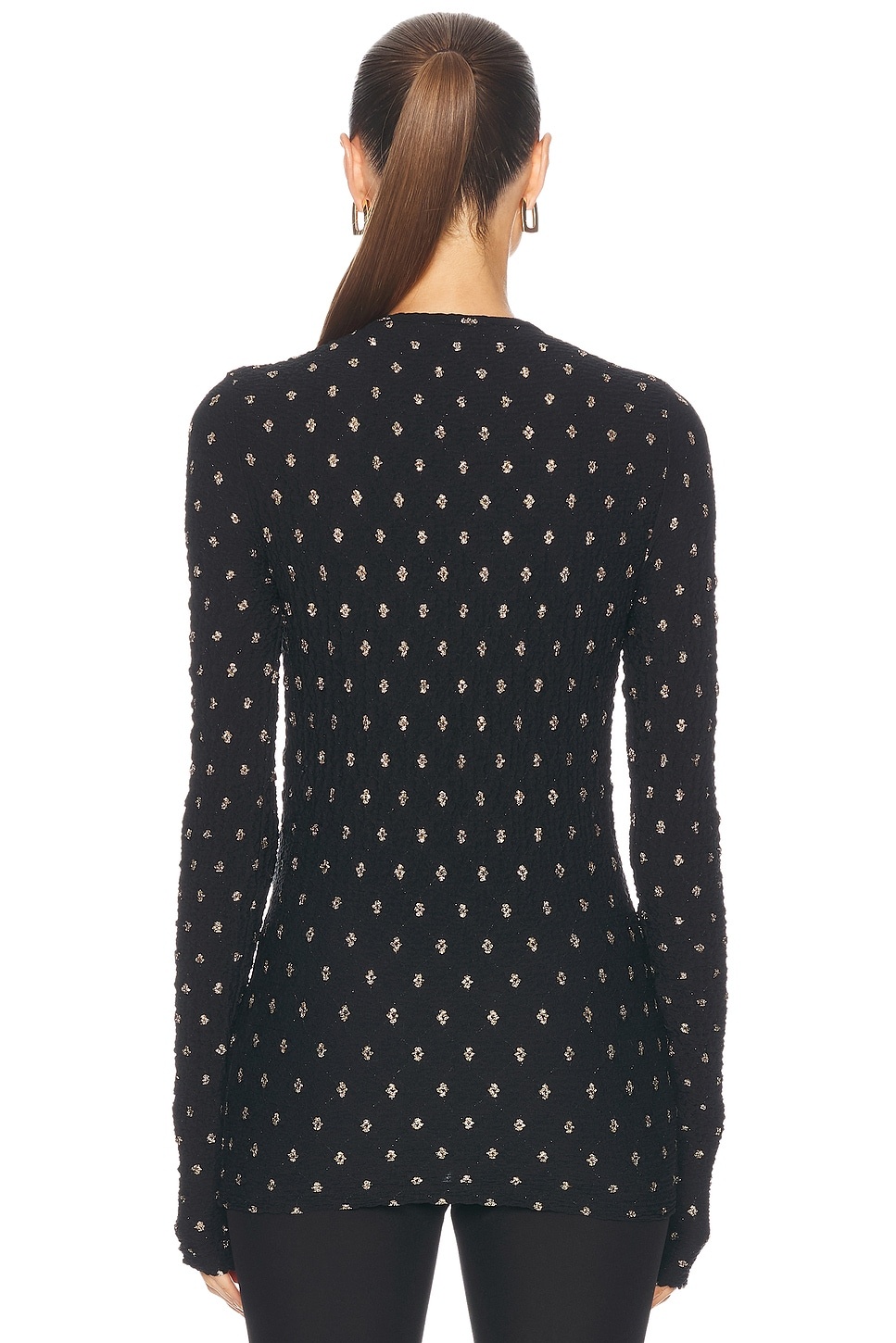 Dotted Stretch Mesh Top - 3