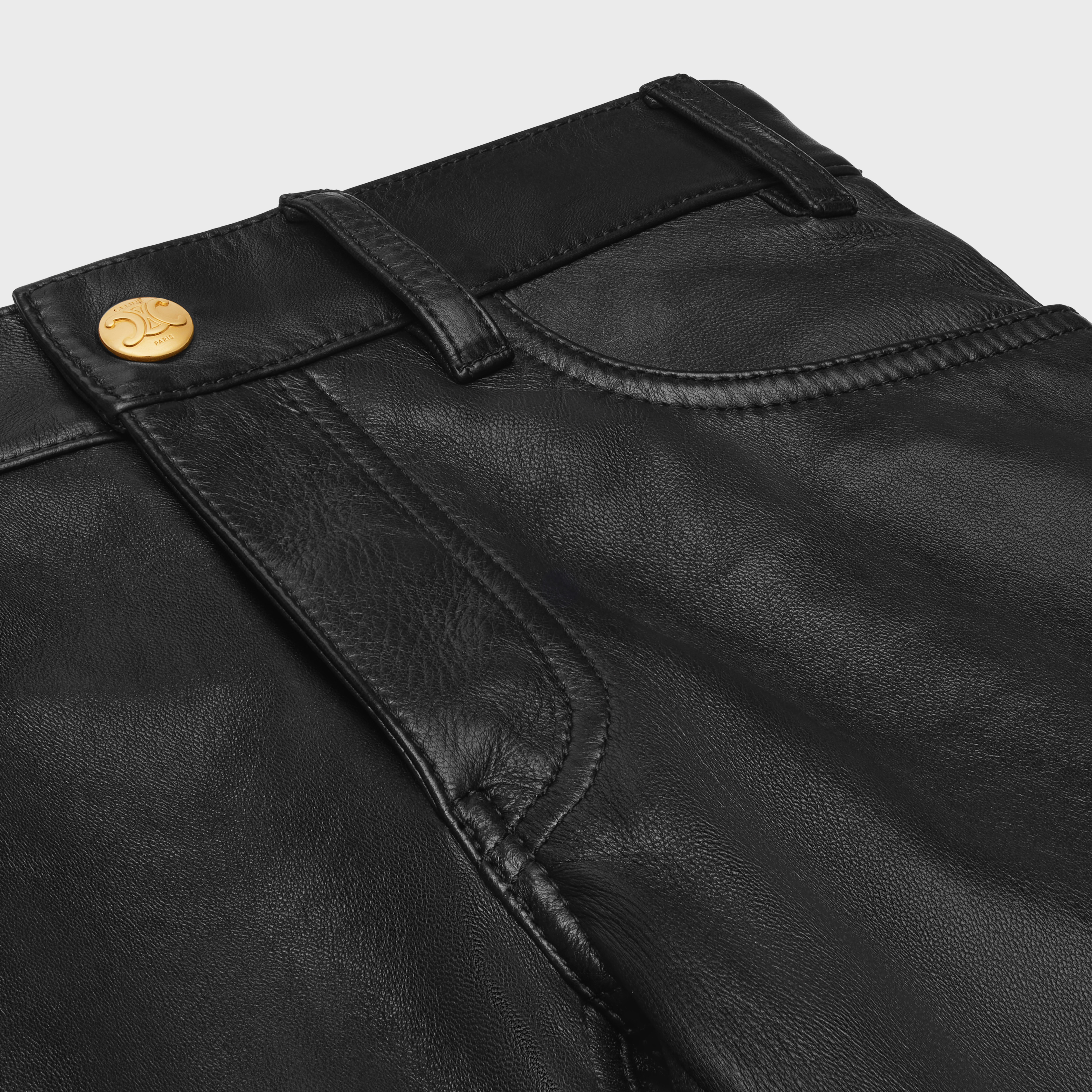 skinny jeans in stretch lambskin - 3