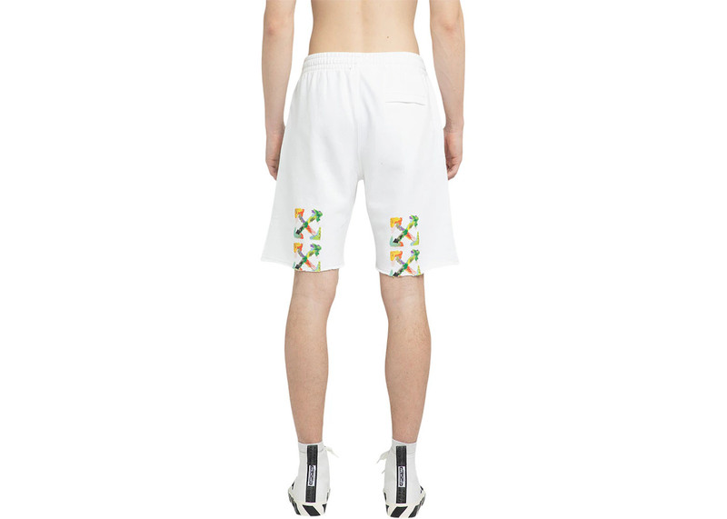 Off-White OFF-WHITE Brush Arrows Raw-Cut Shorts White/Multi outlook