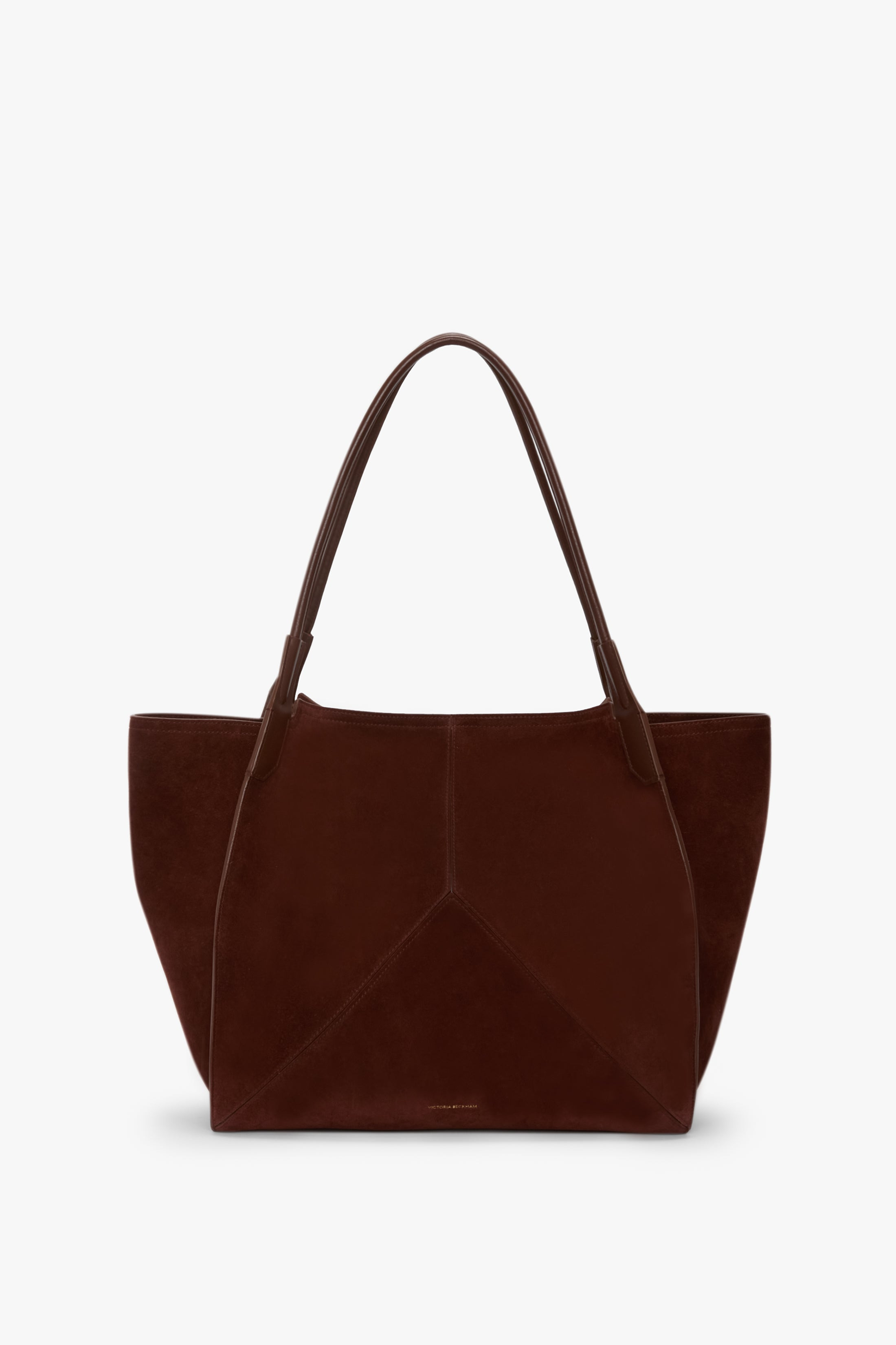 Victoria Tote In Dark Brown Suede - 1