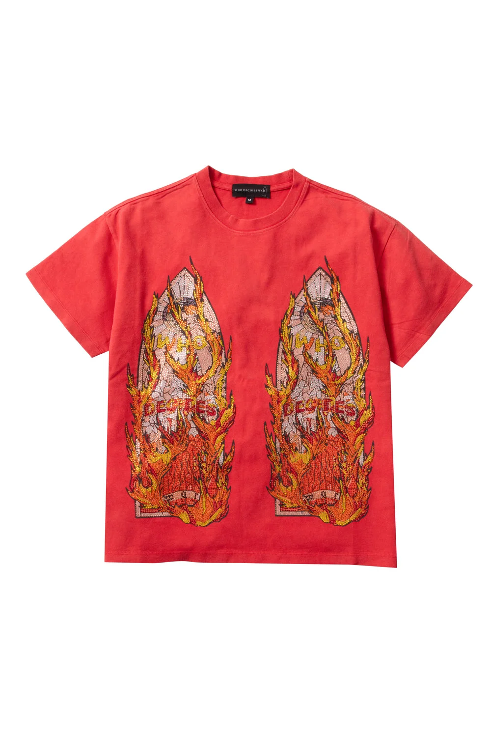 RHINESTONE FLAME GLASS JERSEY - 1
