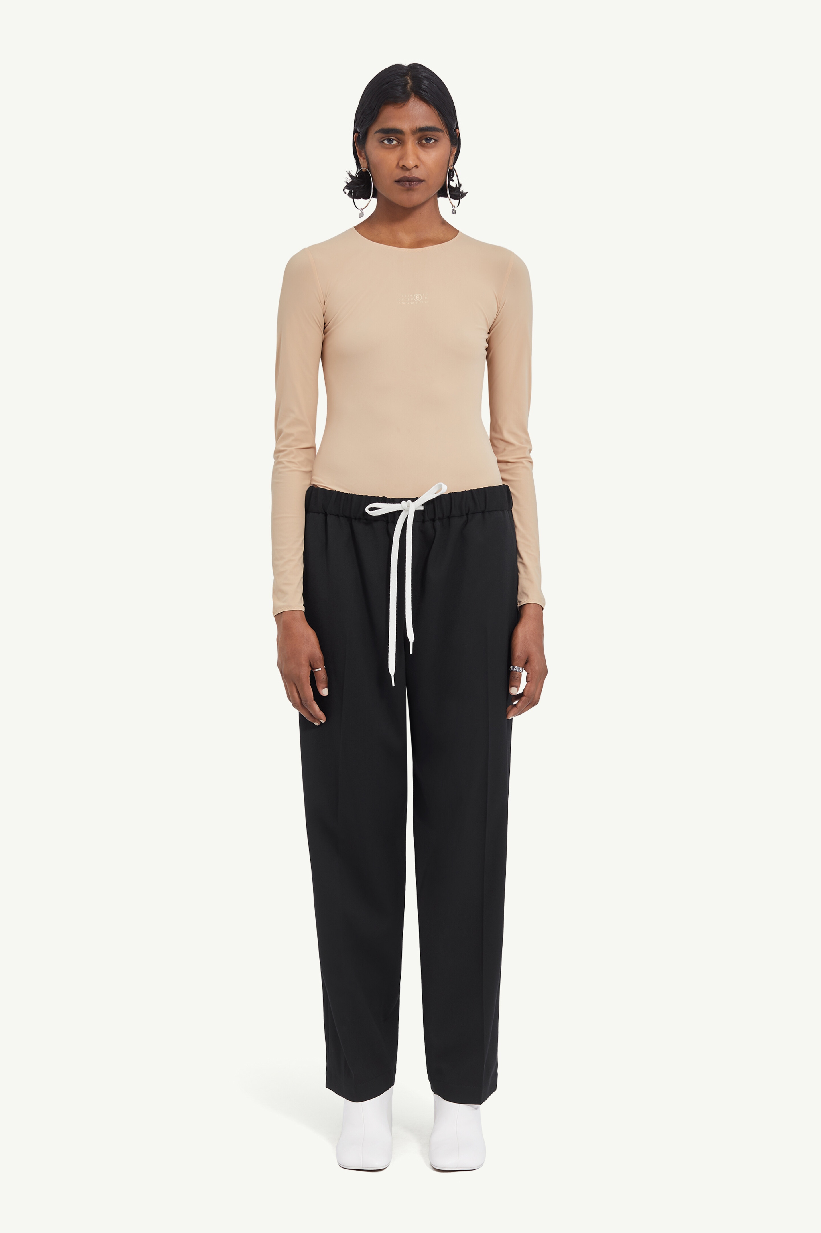 Drawstring tailored trousers - 8
