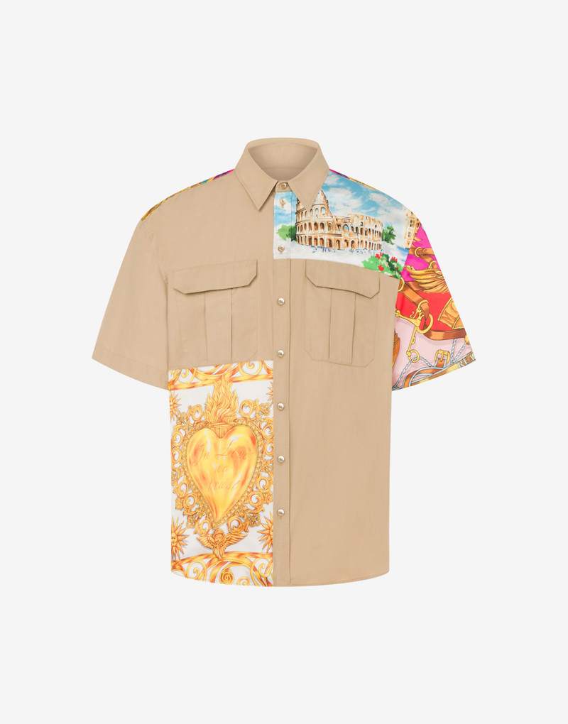 SCARF PRINT POPLIN SHIRT 1