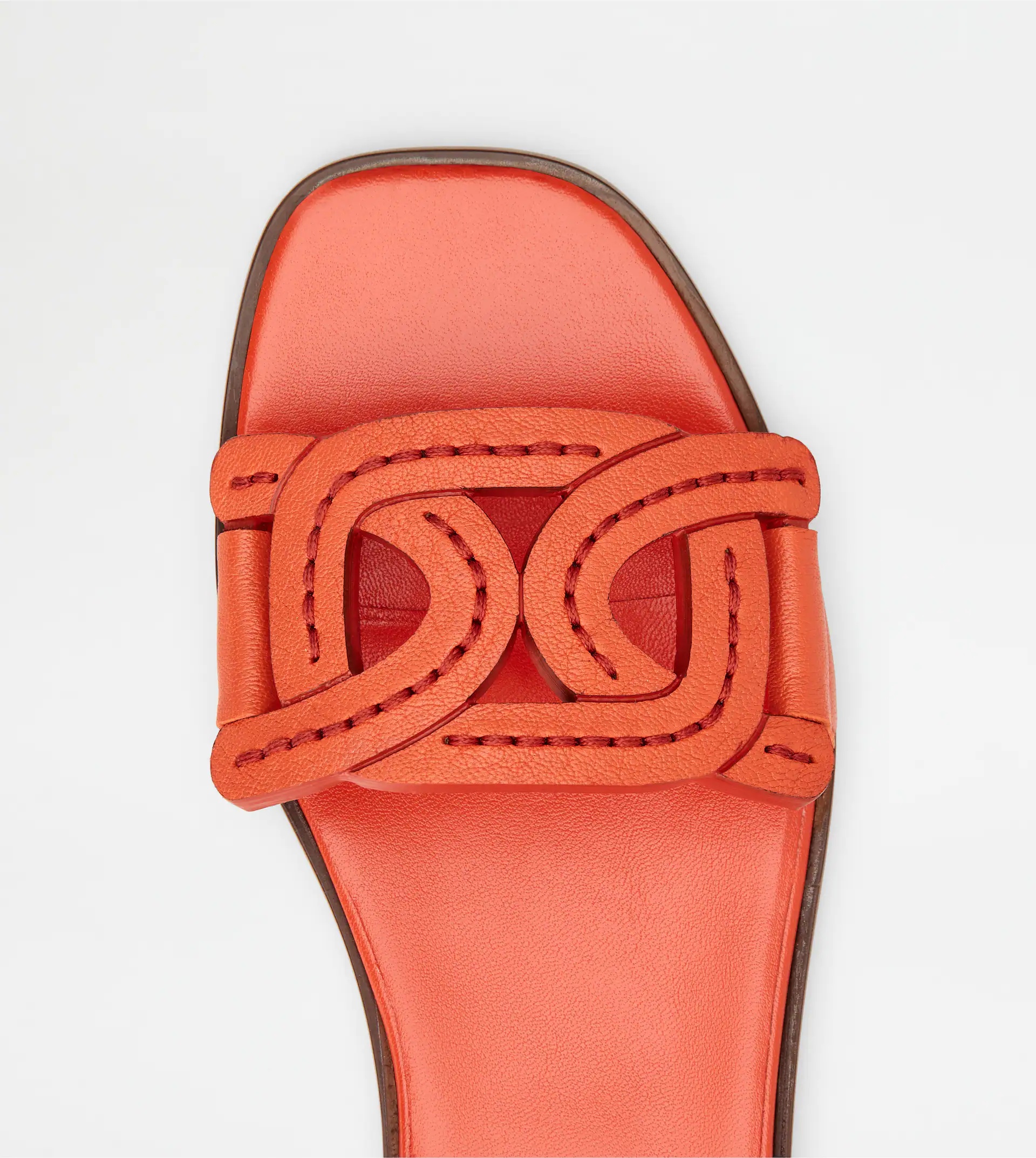SANDALS IN LEATHER - RED - 3