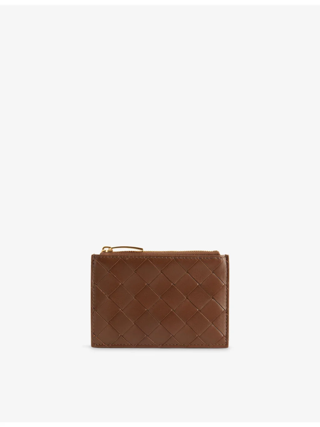 Intrecciato Zipped Leather Card Case - 1