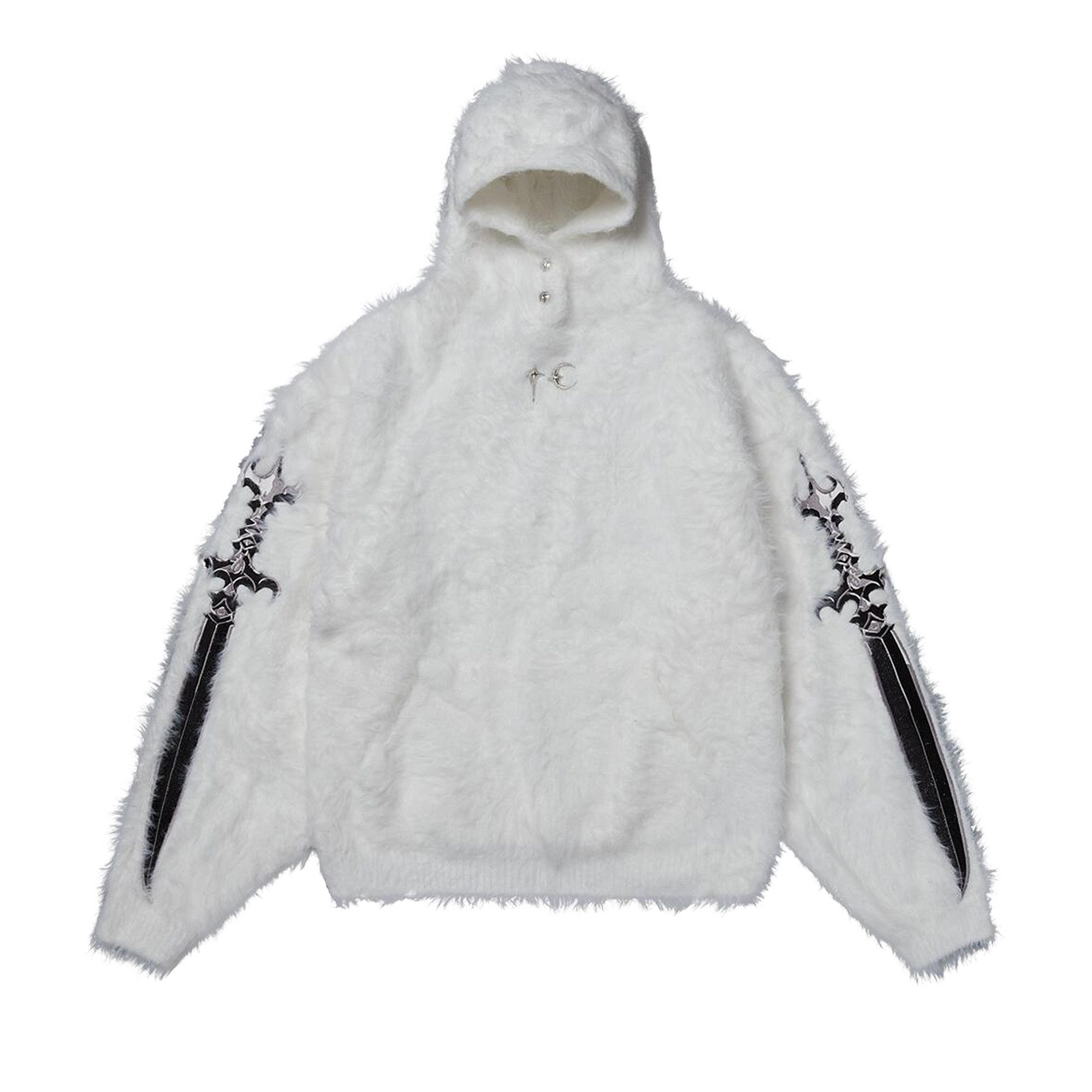 Thug Club Pack Fur Sword Hoodie 'White' - 1