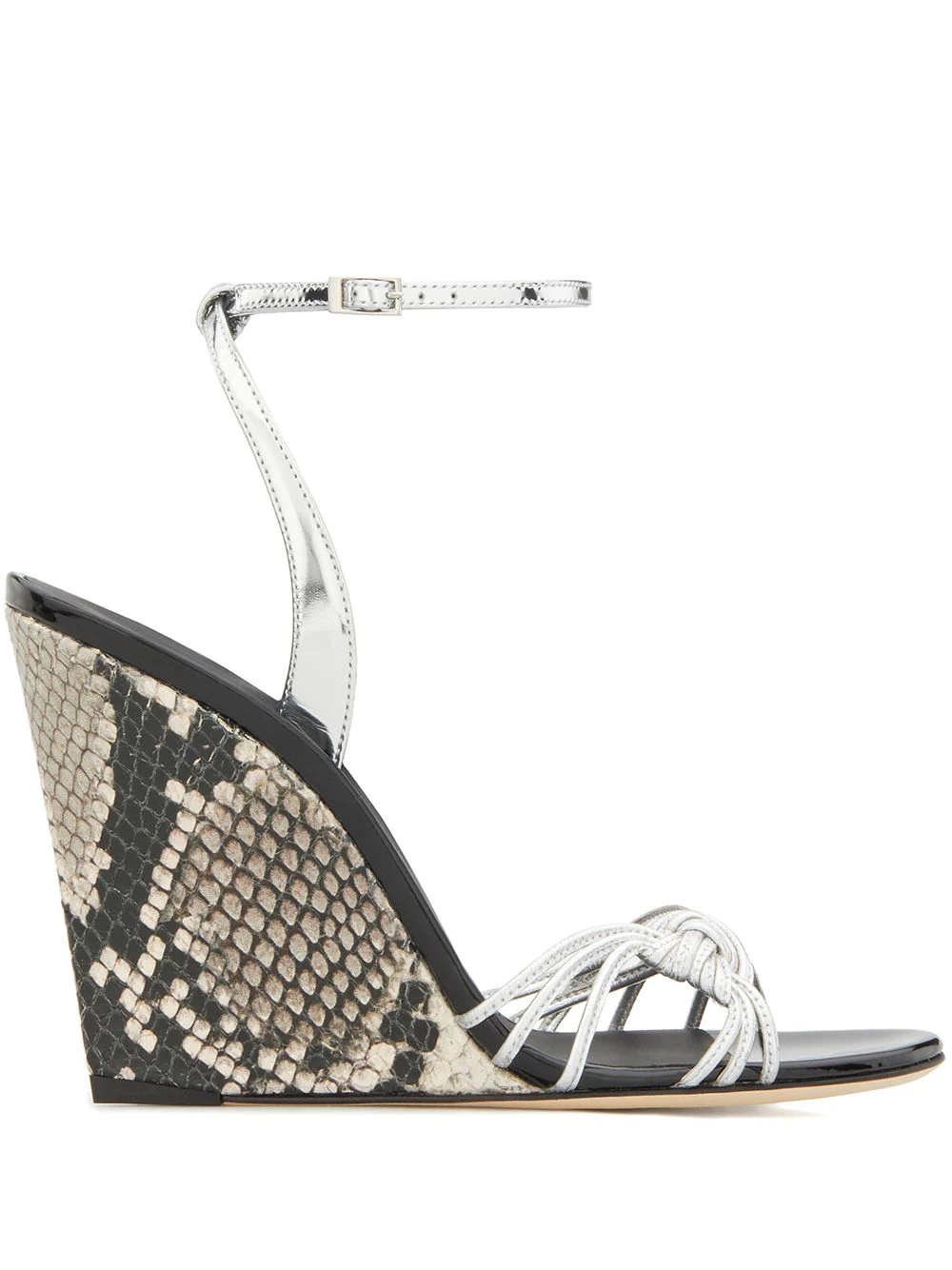 Ylenia python-print wedge sandals - 1