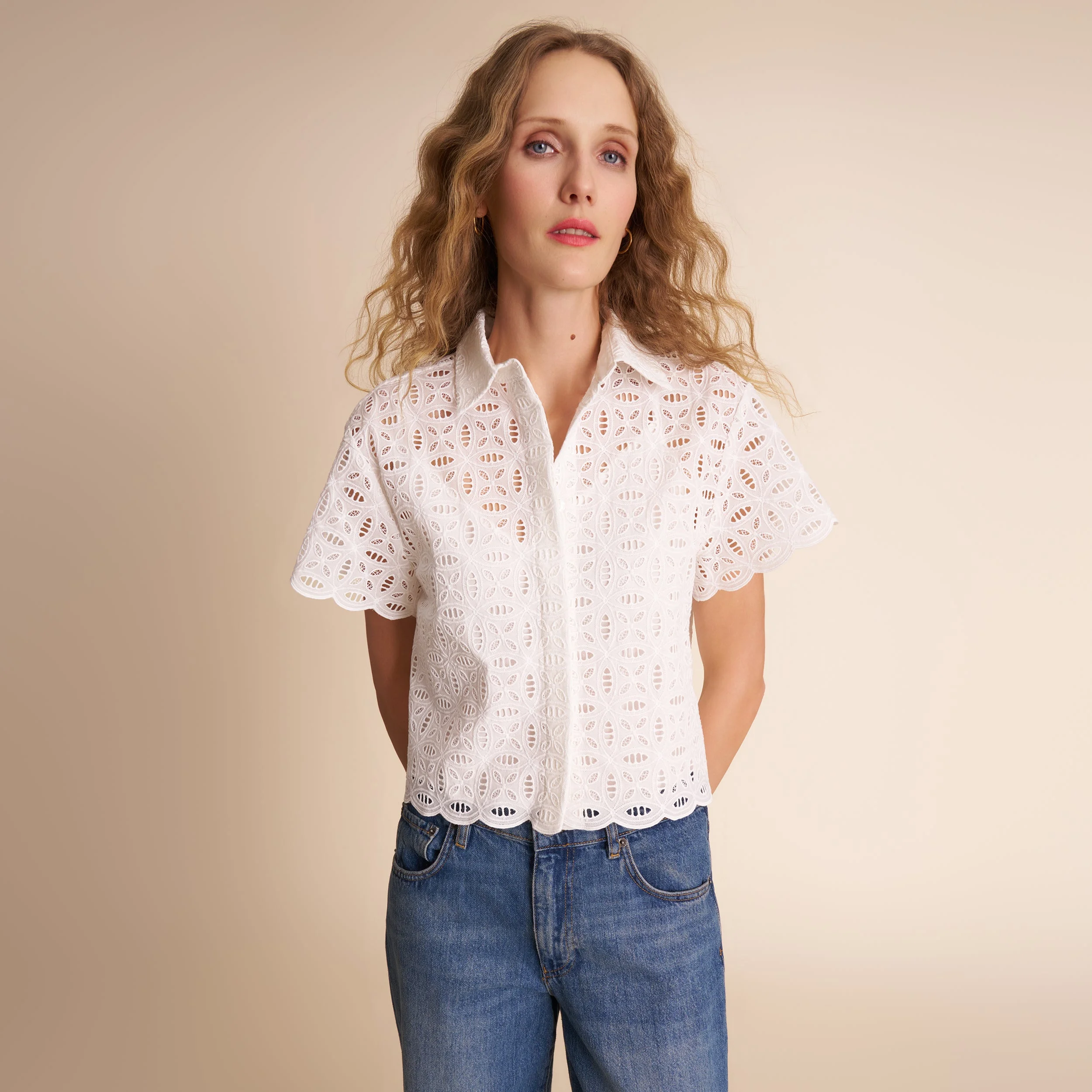 Winnie Aperitivo Top - Circular Eyelet - 1