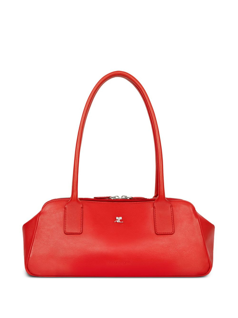 Strip leather shoulder bag 1