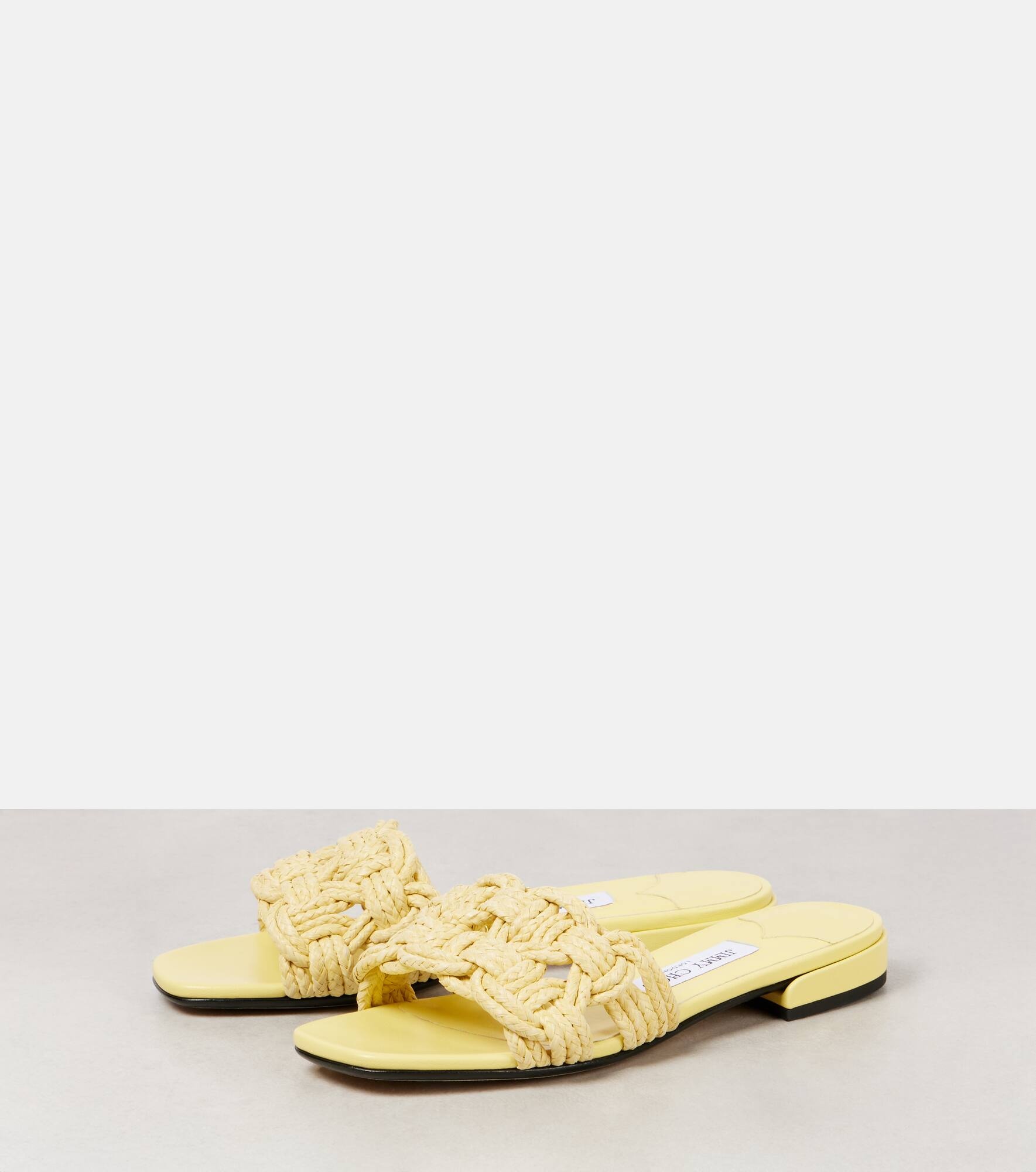 Chara woven raffia sandals - 4