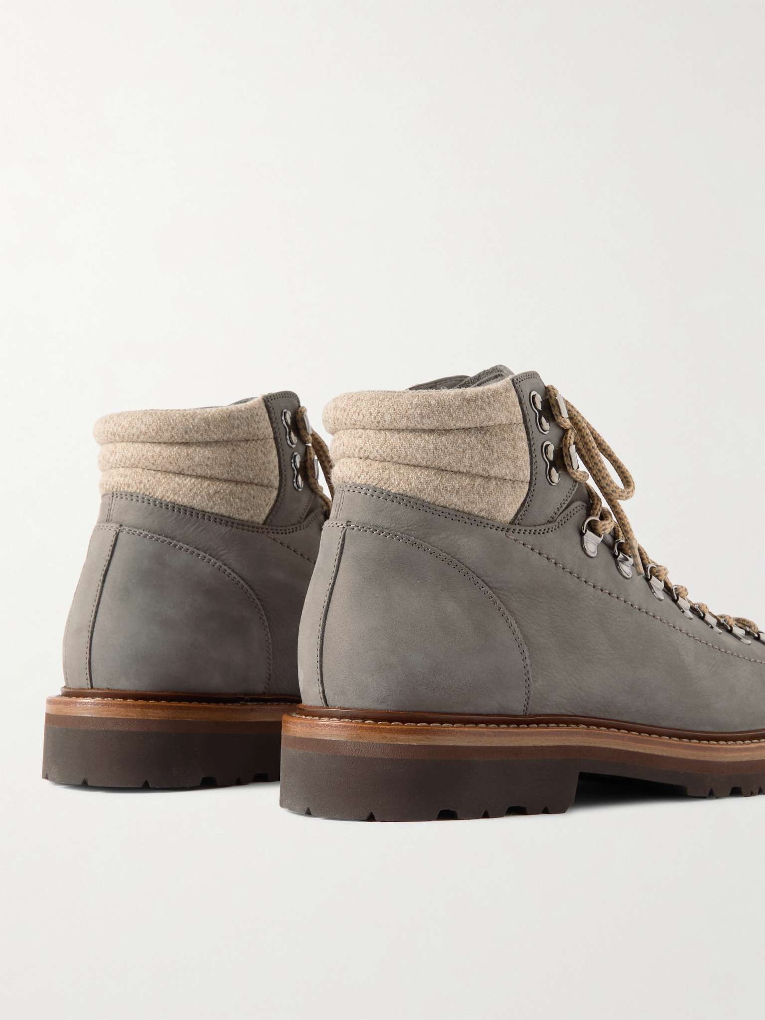 Cashmere-Trimmed Suede Boots - 5