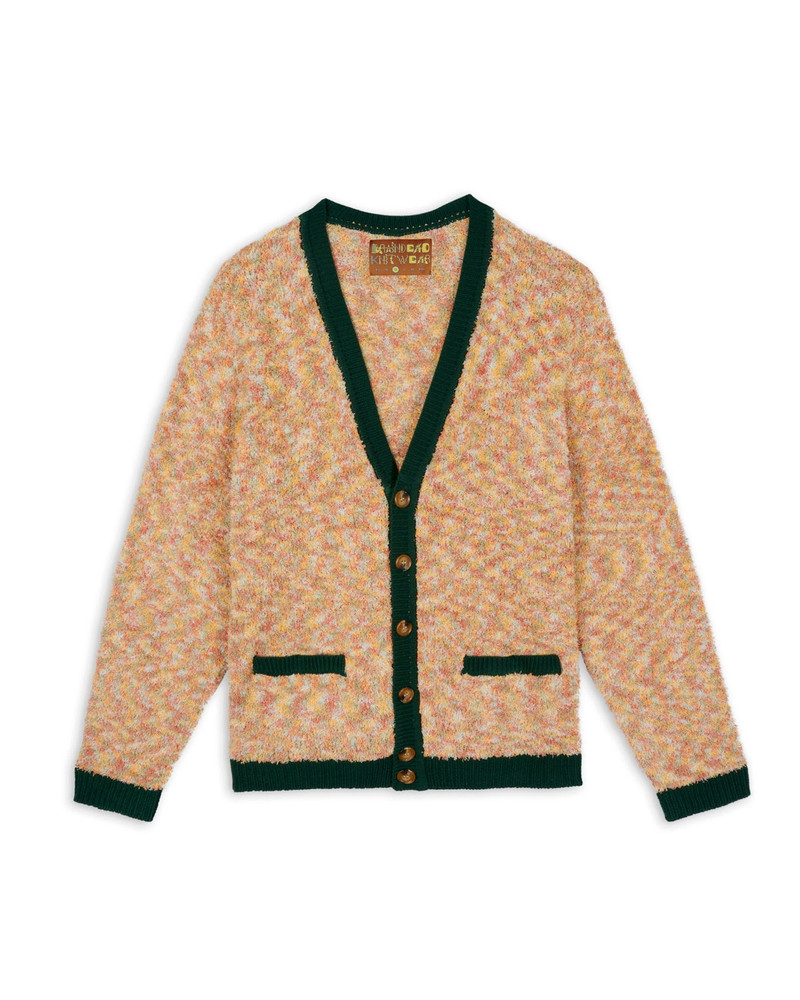Teddy Fur Striped Cardigan - Brown Multi 1
