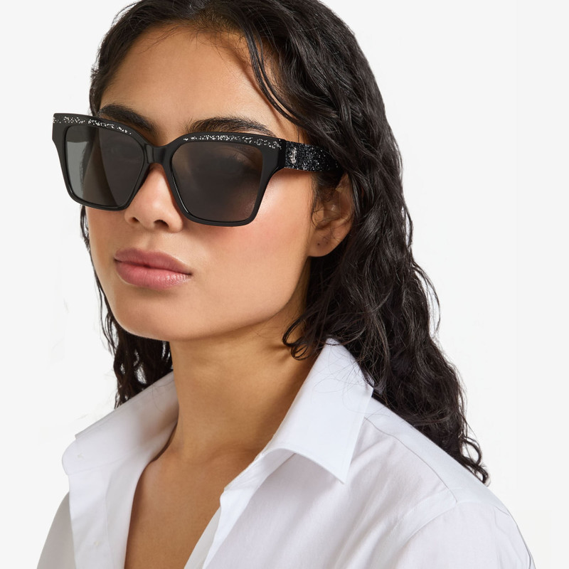 JIMMY CHOO Giava
Black Glitter Square Sunglasses outlook