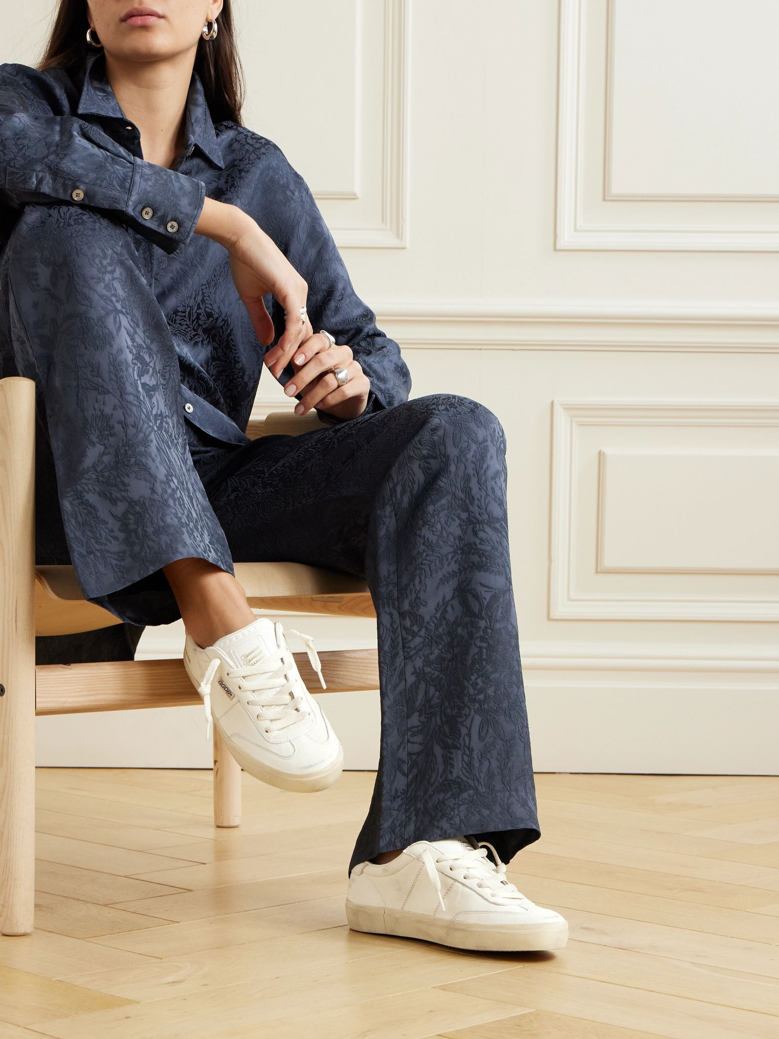 Soul-Star logo-print distressed leather sneakers White - 2