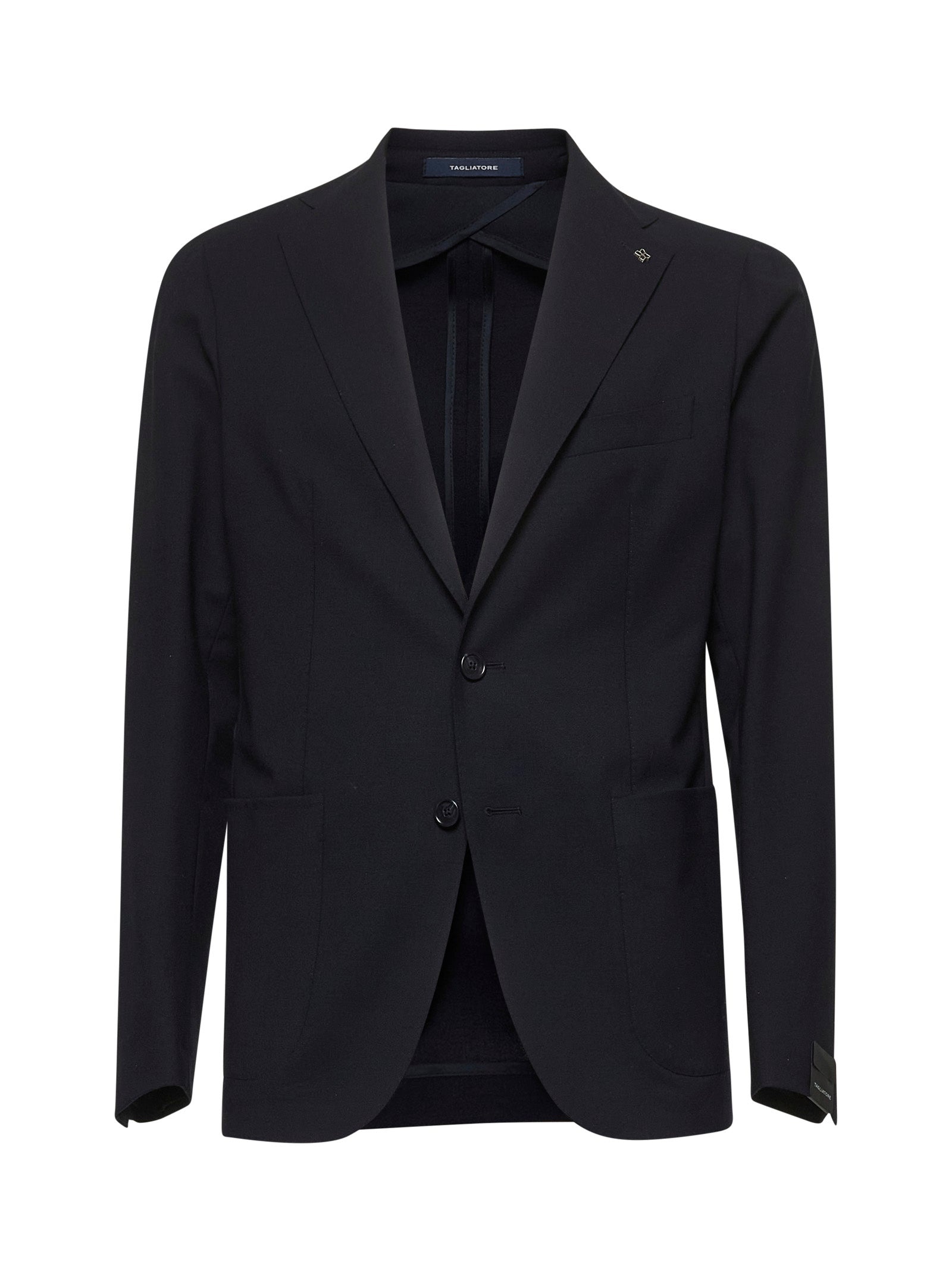 TAGLIATORE - Tagliatore Men Blue Stretch Virgin Wool Montecarlo Blazer - 1