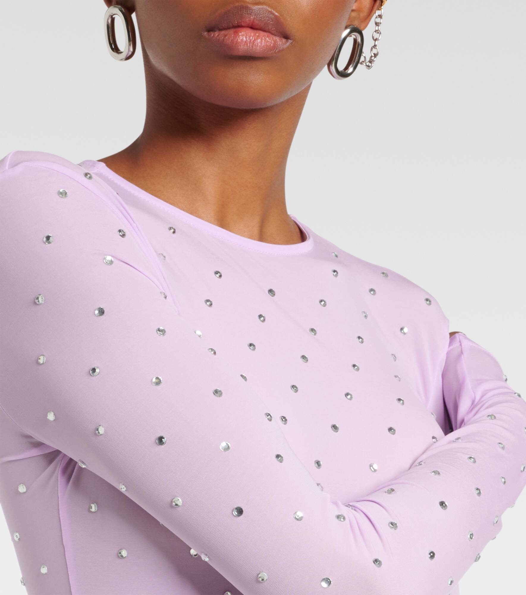 Second Skin embellished jersey maxi dress - 4