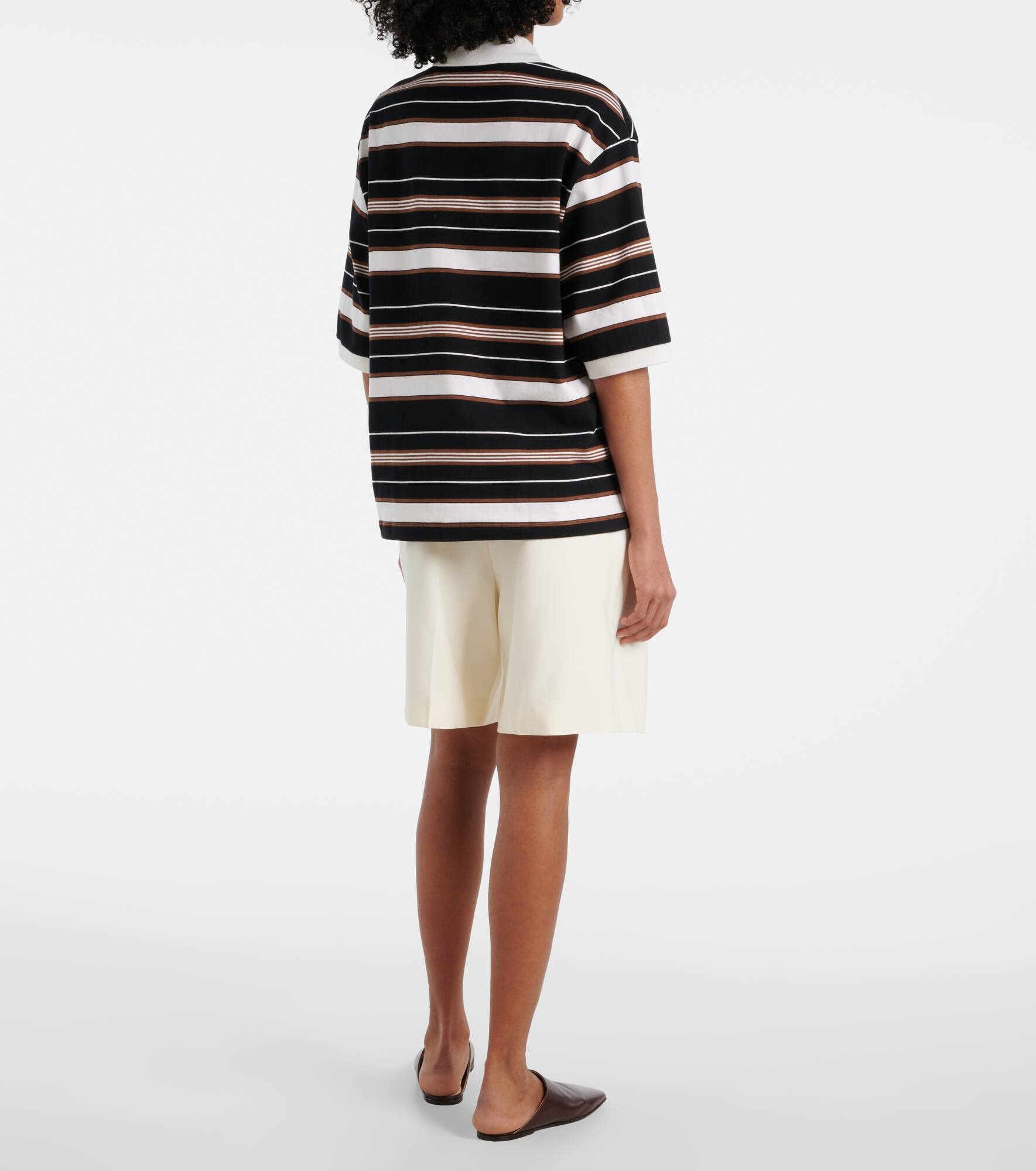 Striped cotton polo shirt - 3