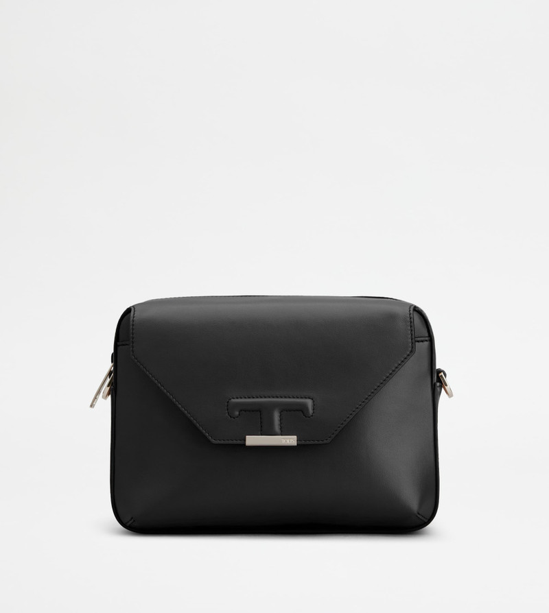 T TIMELESS CROSSBODY BAG IN LEATHER MINI - BLACK 1