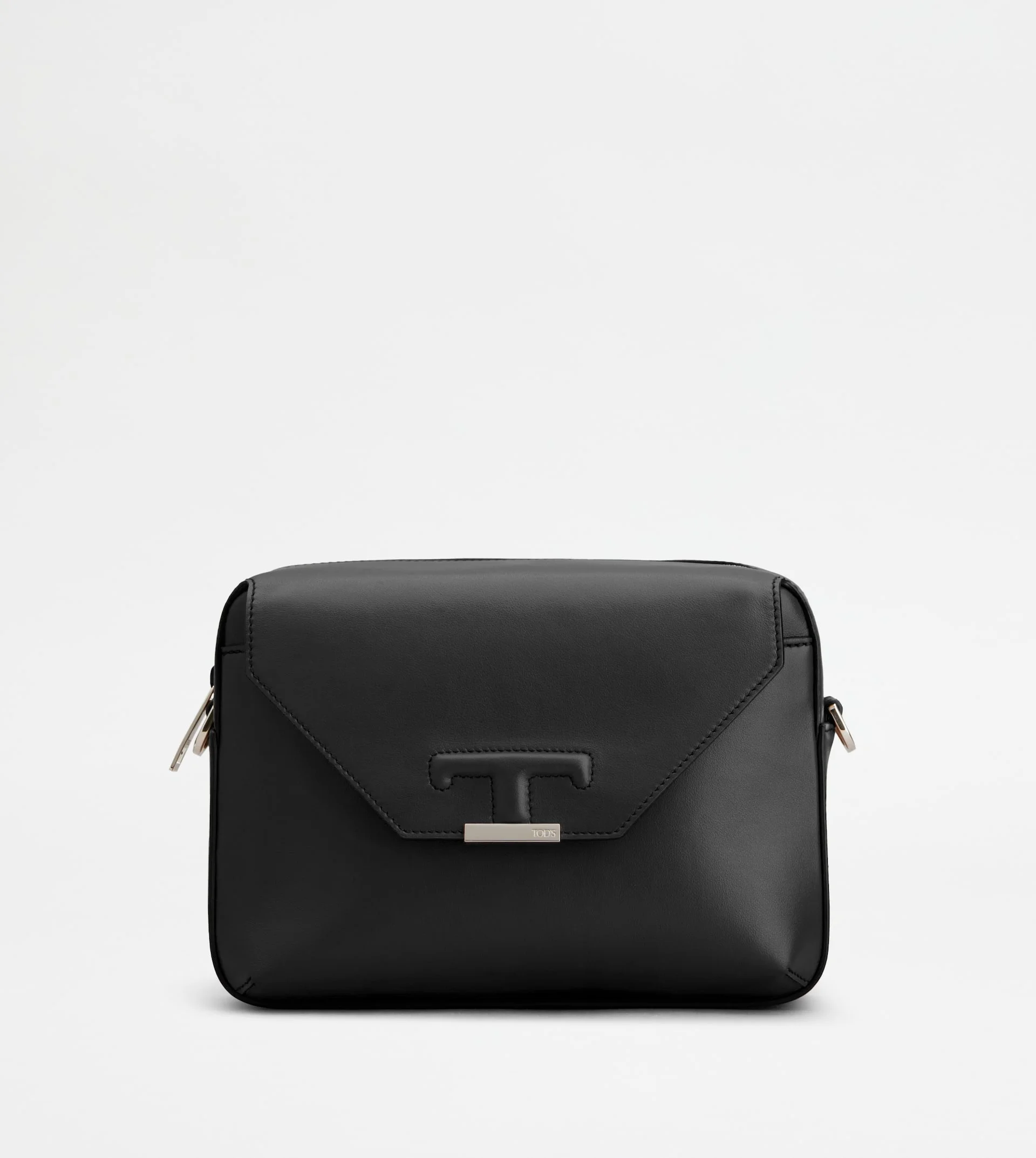 T TIMELESS CROSSBODY BAG IN LEATHER MINI - BLACK - 1