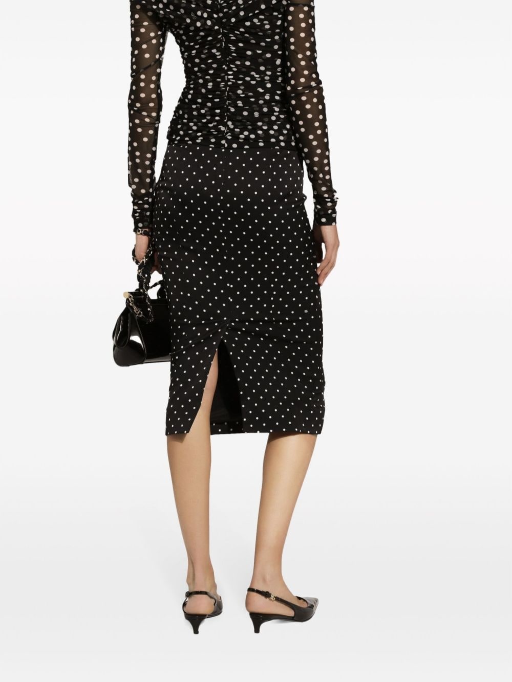 polka-dot pencil skirt - 5