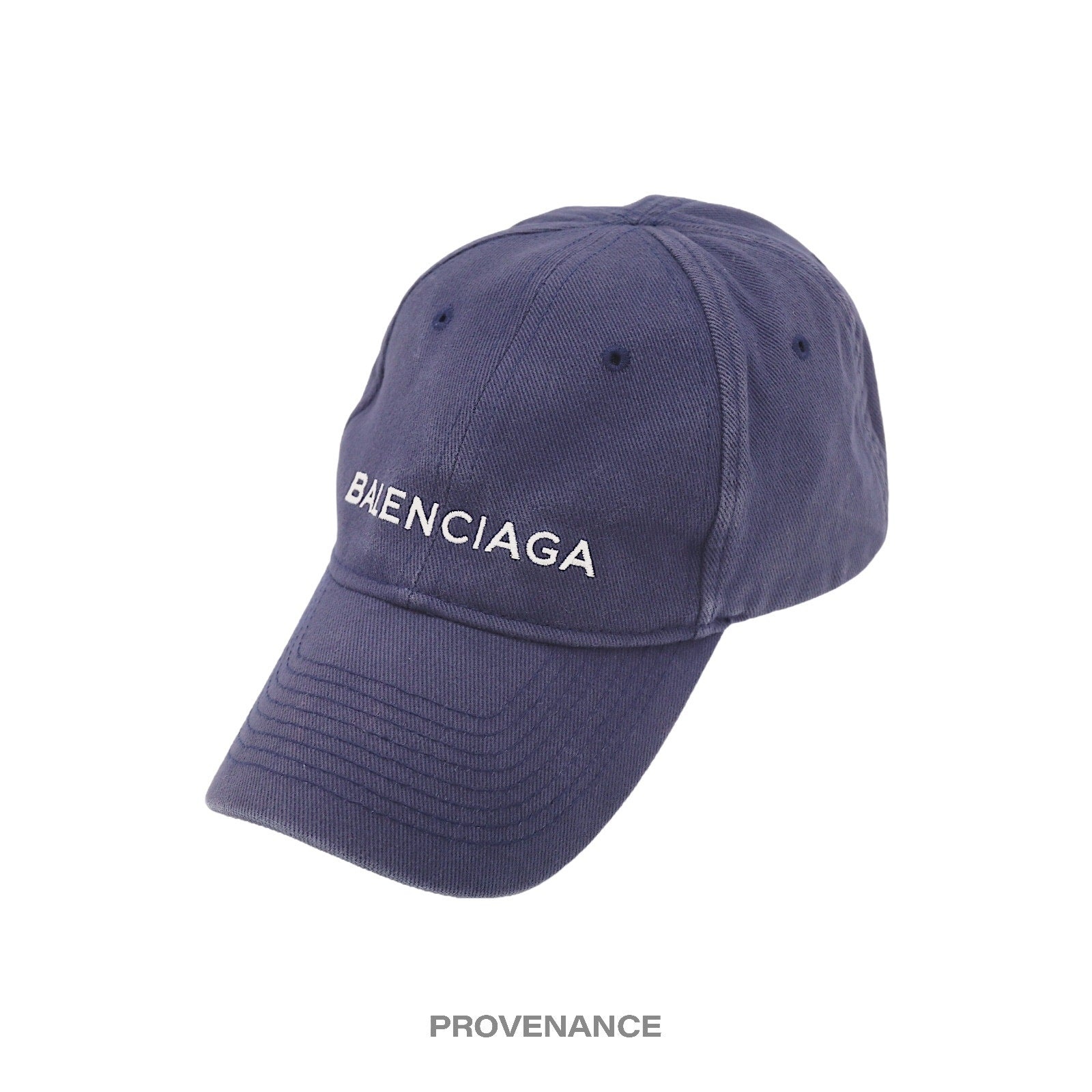 Balenciaga Embroidered Logo Cap - Washed Navy - 2