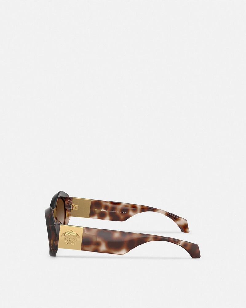 Medusa Plaque Irregular Sunglasses - 1