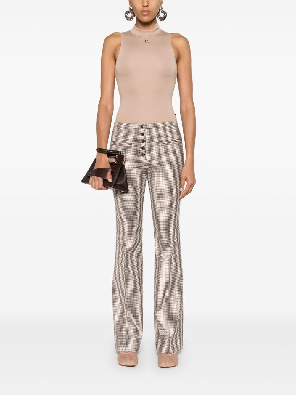 tailored checked trousers - 2