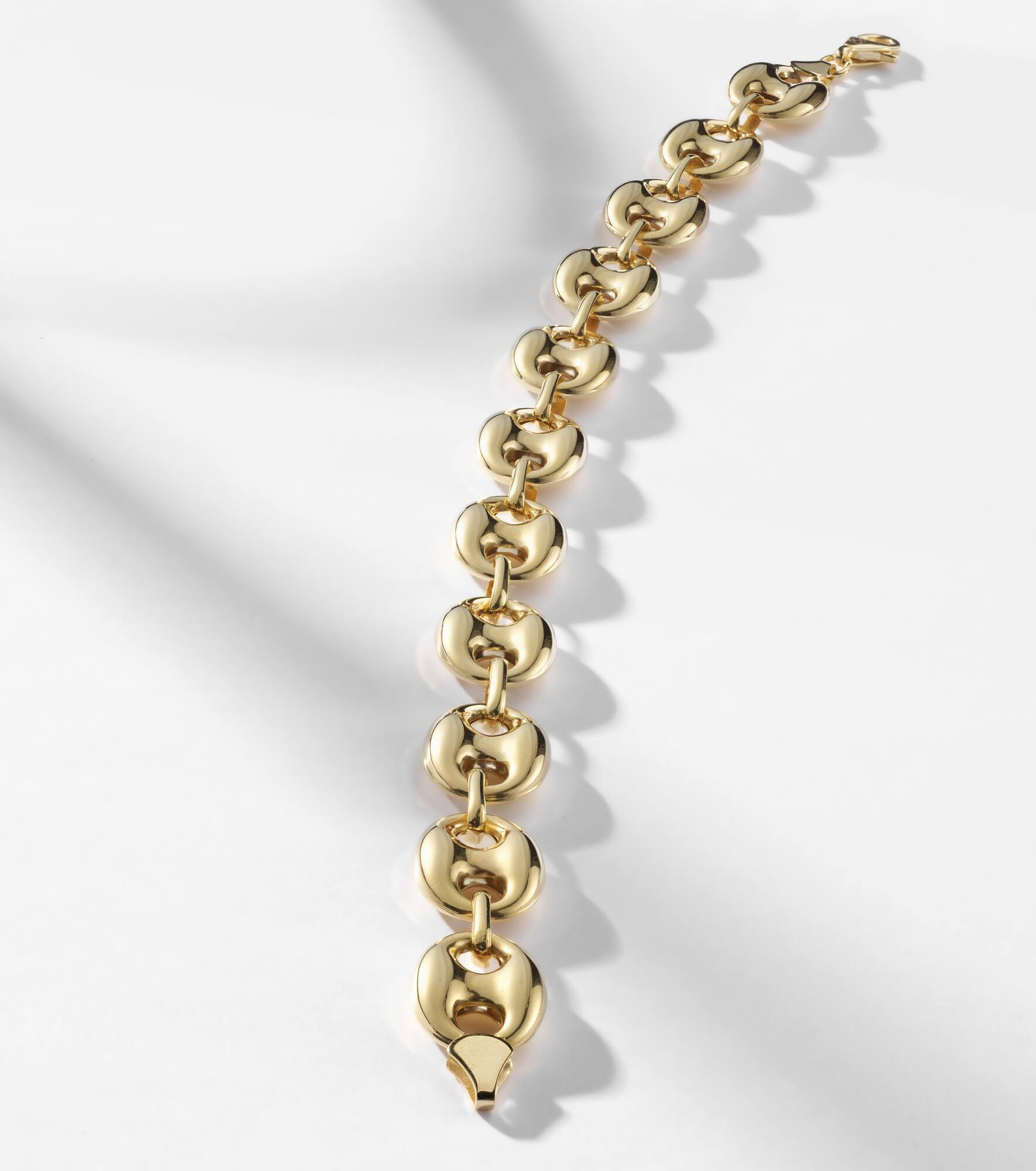 Puffed Maritime 14kt gold chain bracelet - 4