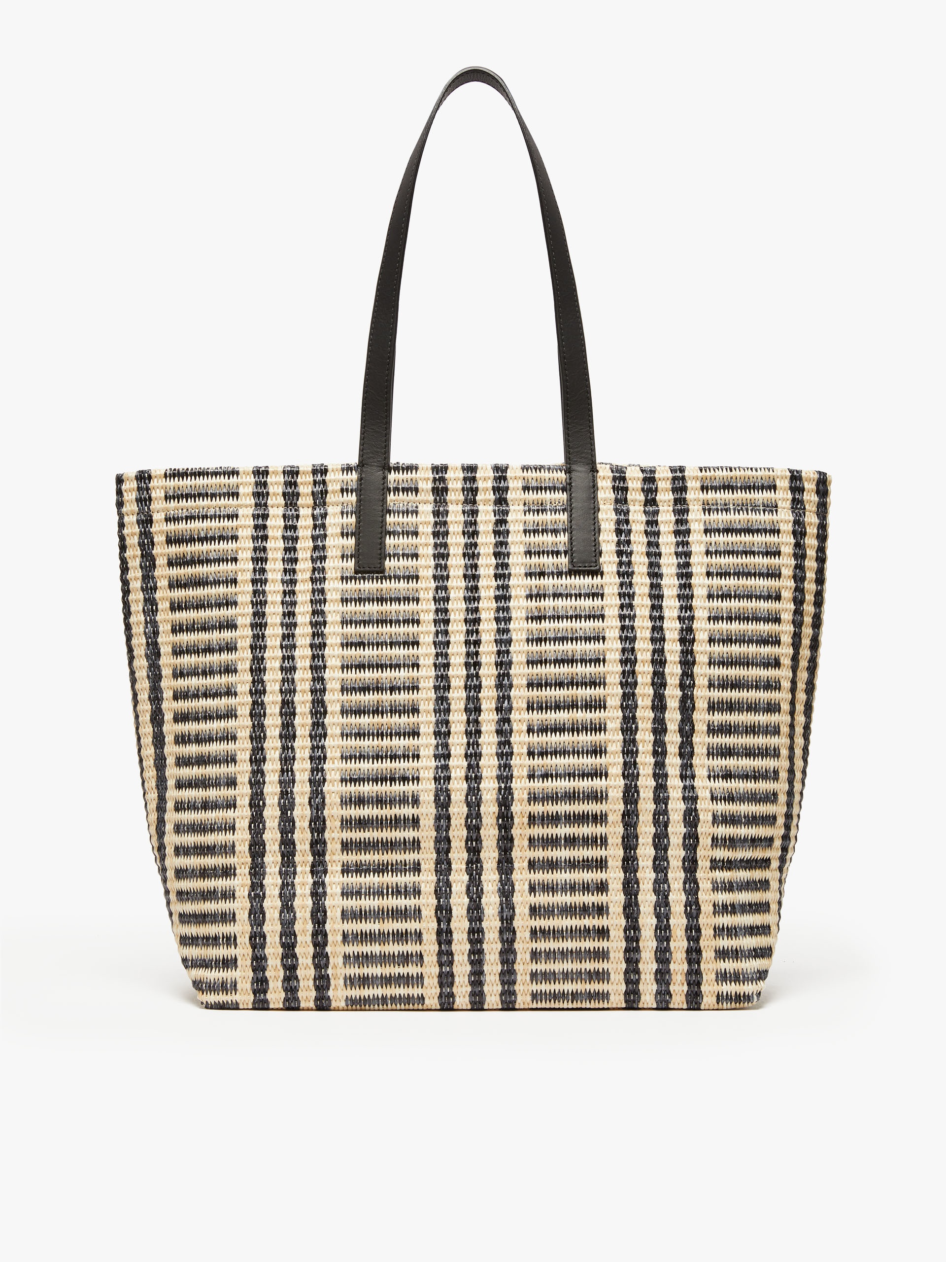 OTTANO Raffia-look jacquard shopping tote - 3