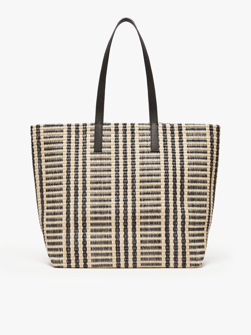 OTTANO Raffia-look jacquard shopping tote 3