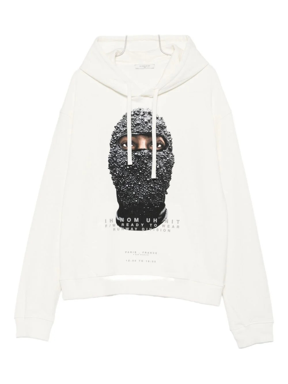 balaclava-print hoodie - 1