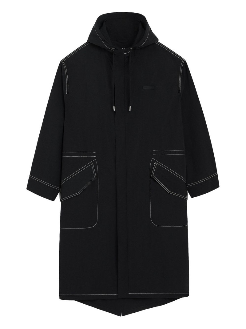 crinkled long parka 1
