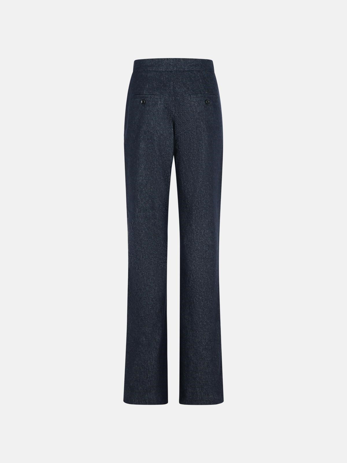 'GALIZIA' BLUE COTTON PANTS - 3